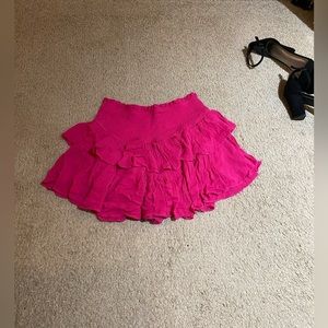 Hot pink ruffle skirt
